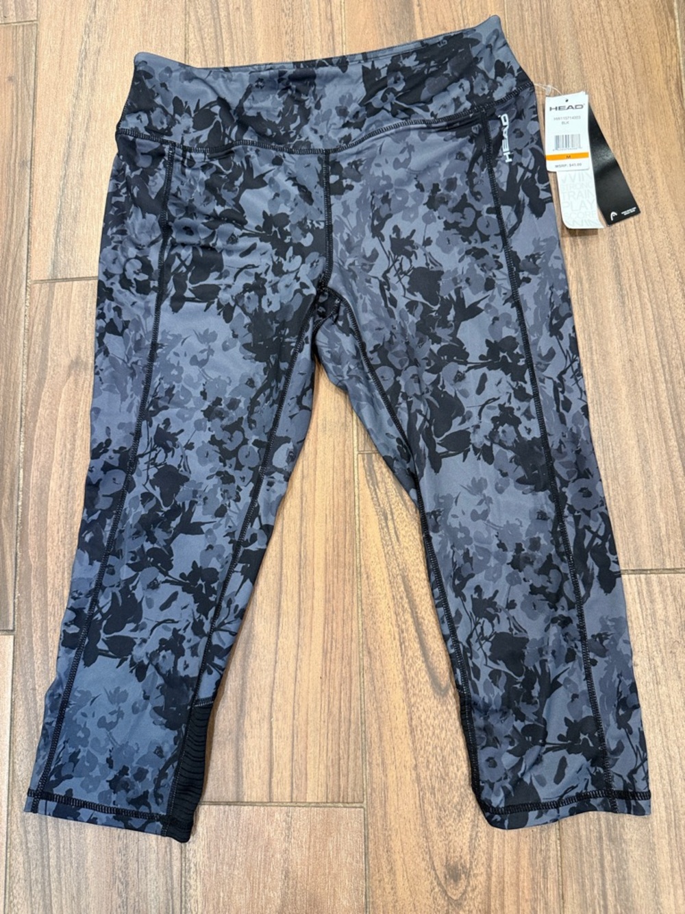 HEAD Grey/Black  floral Leggings